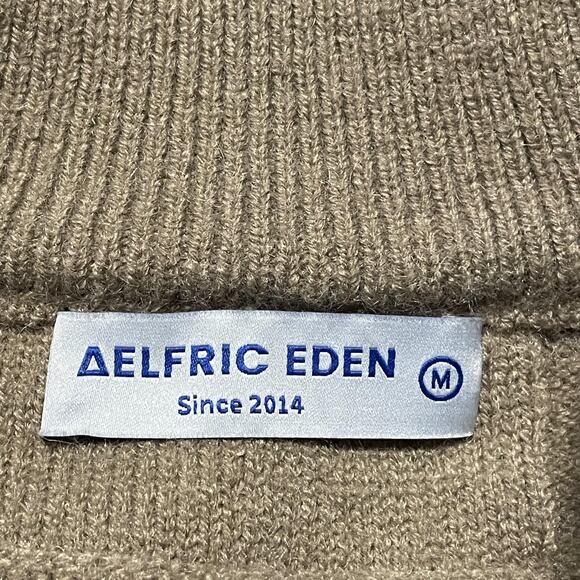 Aelfric Eden Sweater Mens Medium Grid Pattern Pullover Crewneck Knit Casual - Picture 3 of 10